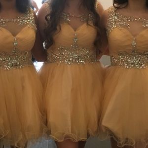 Gold party dress